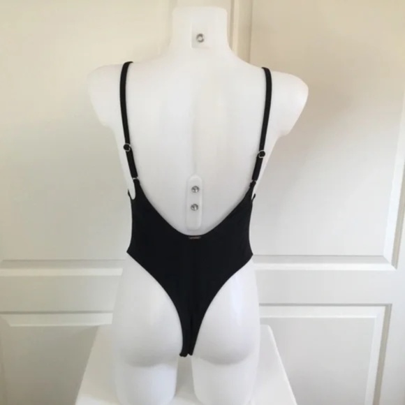 Relleciga Women’s High Cut Low Back One Piece Thong Bathing Suit - Picture 4 of 7